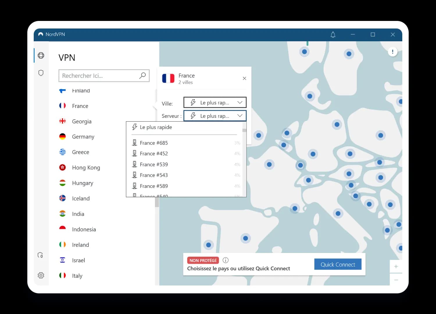 Serveurs NordVPN