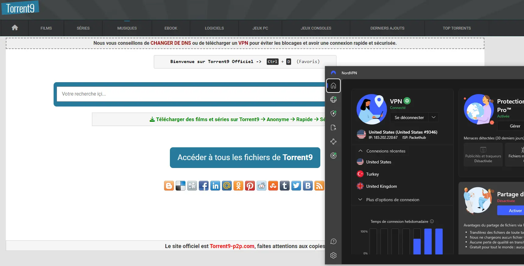 Torrent9 avec NordVPN