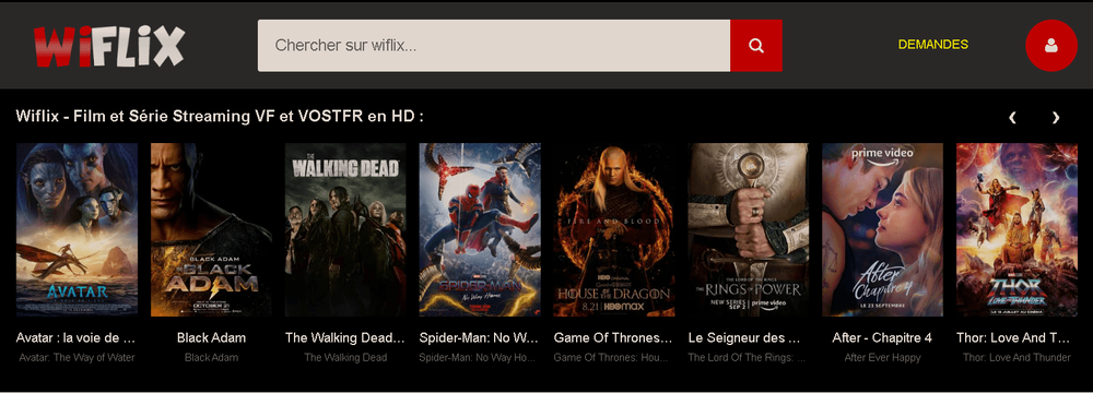Home page Wiflix